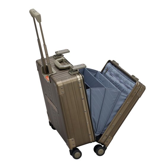Aleon Luxe zakelijke trolley met 4 wielen, Aluminium, 45 cm