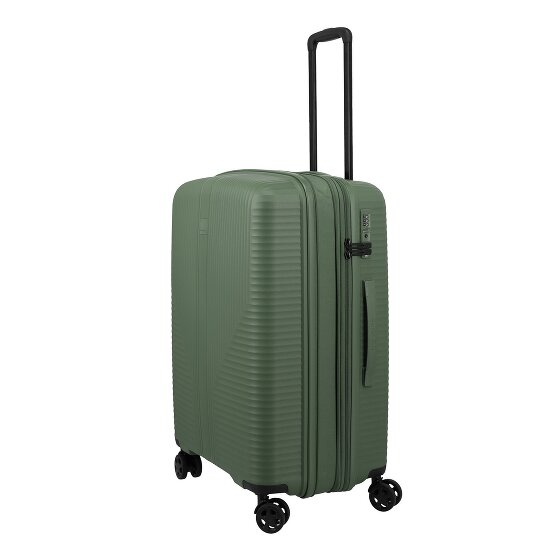 Travelite Air Stripe 4 wielen Trolley M 66 cm met uitbreidingsplooi