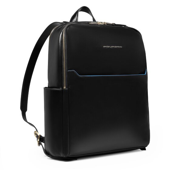 Piquadro Blue Square Dagrugzak RFID-bescherming Leer 37 cm Laptop compartiment