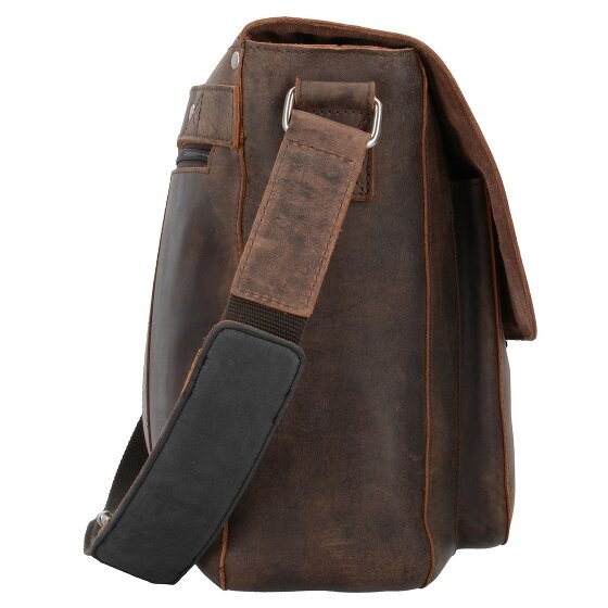Leonhard Heyden Salisbury Messenger Leder 40 cm Laptopcompartiment