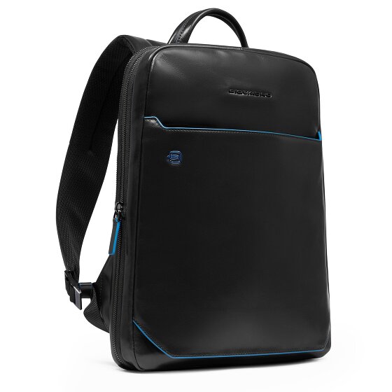 Piquadro Blue Square Dagrugzak RFID-bescherming Leer 37 cm Laptop compartiment