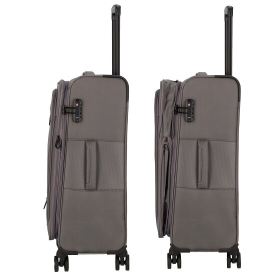 d&n Travel Line 9704 4 wielen Trolley M 68 cm met uitbreidingsplooi