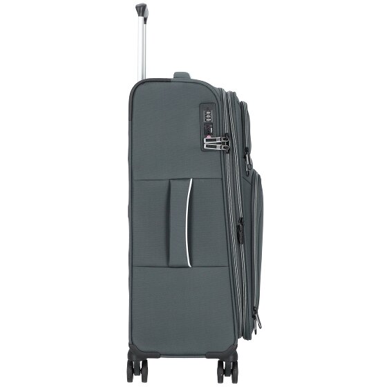 d&n Travel Line 9204 4 wielen Trolley M 66 cm met uitbreidingsplooi