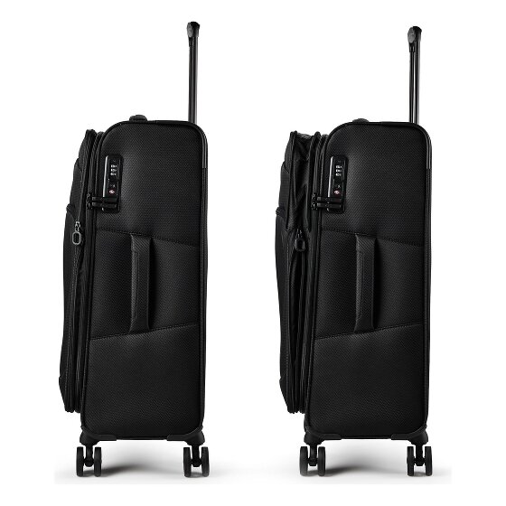 d&n Travel Line 9804 4 wielen Kofferset 3-delig met uitbreidingsplooi