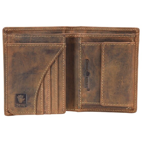 Greenburry Vintage Zwijnen Portemonnee Leer 9,5 cm