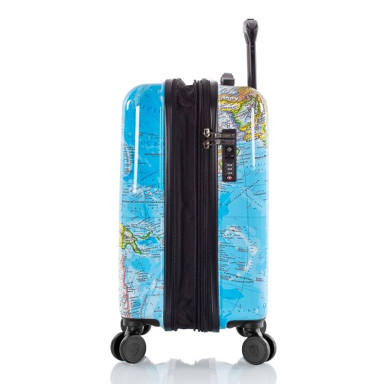 Heys Black Camo 4 wielen Cabinewagen S 53 cm met uitbreidingsplooi