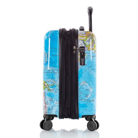 Heys Black Camo 4 wielen Cabinewagen S 53 cm met uitbreidingsplooi