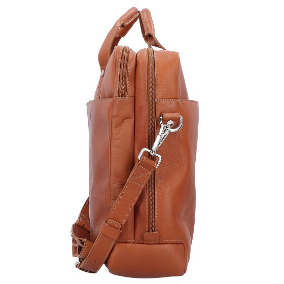 Harold's Heritage Briefcase Leer 38 cm Laptopcompartiment