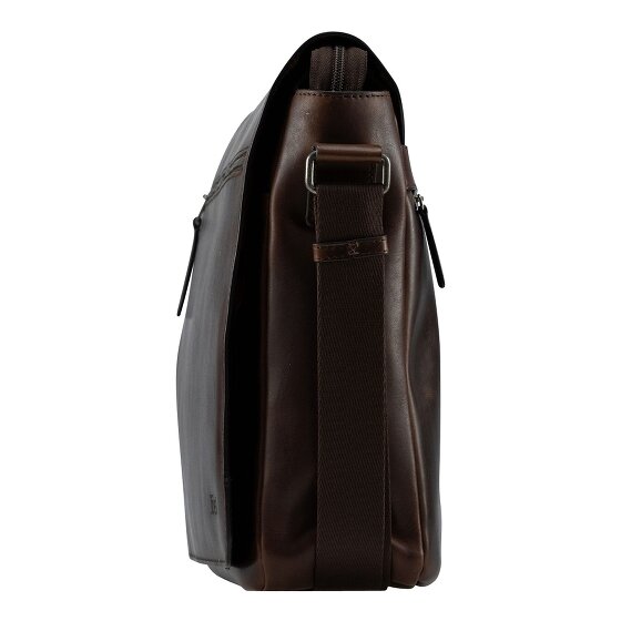 Jost Lund Aktetas Messenger Leer 41.5 cm Laptop compartiment