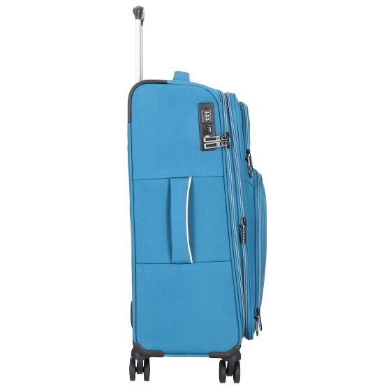 d&n Travel Line 9204 4 wielen Trolley M 66 cm met uitbreidingsplooi