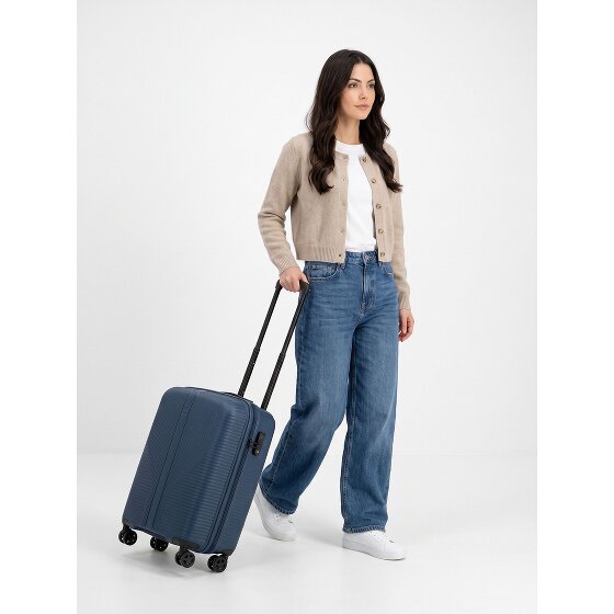 Travelite Air Stripe 4 wielen Cabinewagen S 55 cm met uitbreidingsplooi