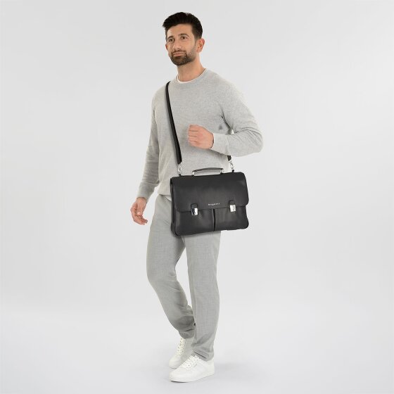 bugatti Valencia Aktetas XL Leder 3 compartimenten 43 cm laptopvak
