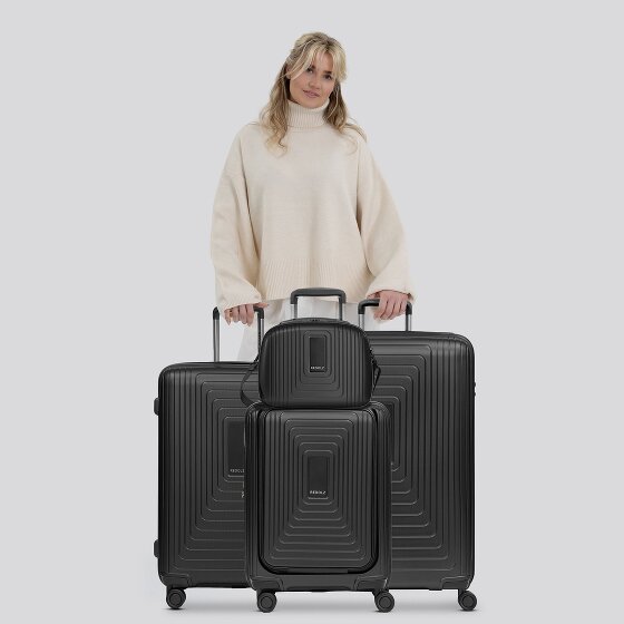Redolz Essentials14 4-wiel kofferset Beautycase 4st met uitklapbaar laptopvak