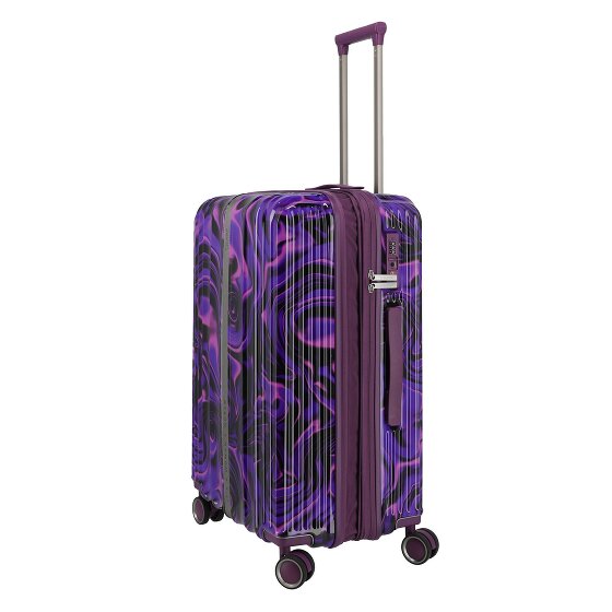 Travelite Lascana 4 wielen Trolley M 65 cm met uitbreidingsplooi