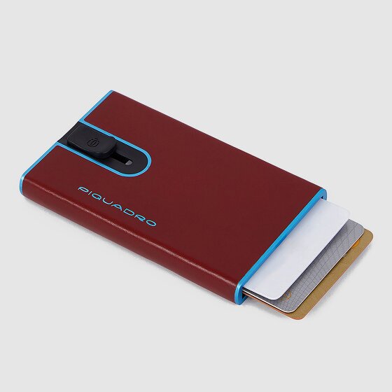 Piquadro Blue Square Kredietkaart etui RFID-bescherming Leer 6.5 cm
