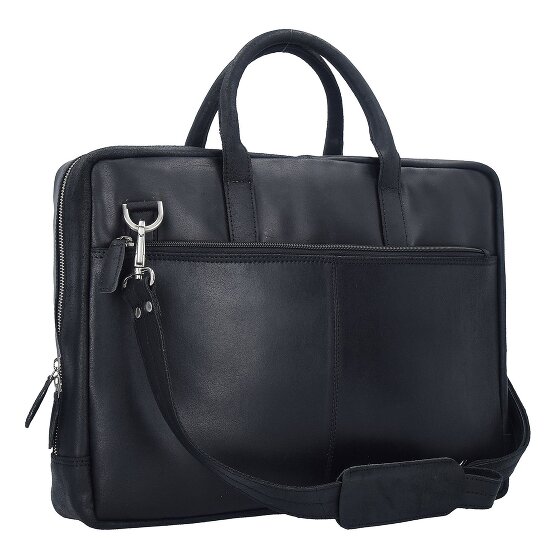 Plevier Vintage London Koffer RFID-bescherming Leer 41 cm Laptop compartiment