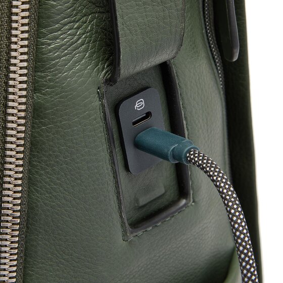 Piquadro Tebe Dagrugzak RFID-bescherming Leder 44 cm Laptopvak