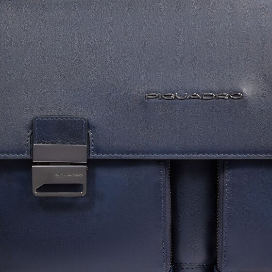 Piquadro Philip Aktetas Messenger Leer 42 cm Laptop compartiment