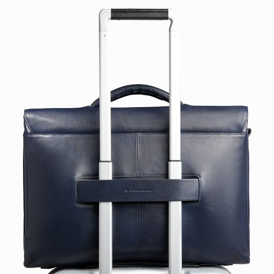 Piquadro Philip Aktetas Messenger Leer 42 cm Laptop compartiment