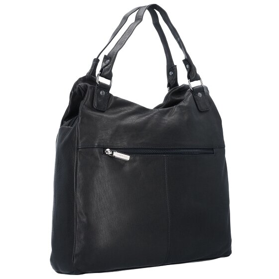 Greenland Nature Black Nappa Schoudertas Leder 38 cm