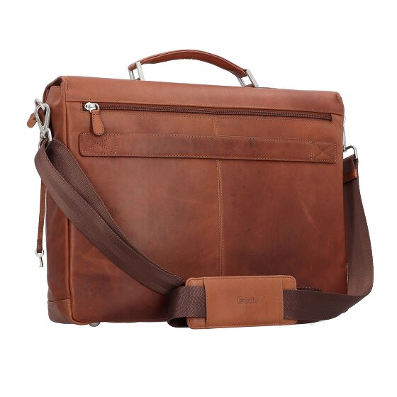 Esquire Dallas Koffer Leer 40 cm Laptop compartiment
