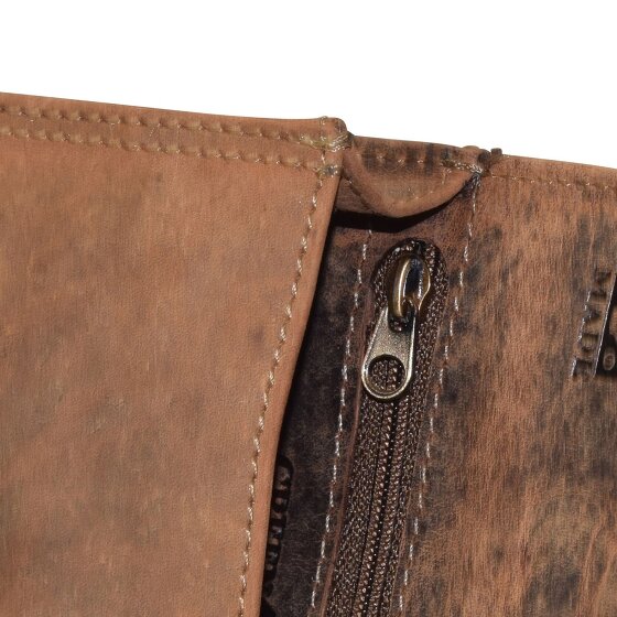 Greenburry Vintage heuptasje leer 14,5 cm