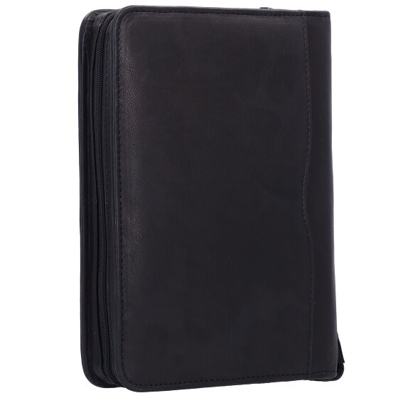 Greenland Nature Zwarte Nappa Ringmap Leder 19 cm Greenland Nature Zwarte Nappa Ringmap Leder 19 cm