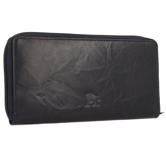 mano Donna Aurona Portemonnee RFID Leer 19 cm