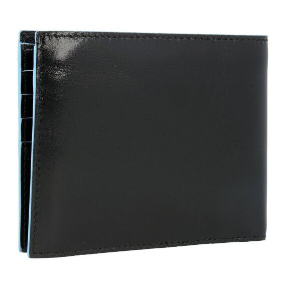 Piquadro Blauwe vierkante Leren Portemonnee 12,5 cm