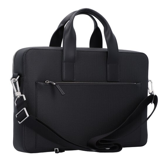 Lacoste Chantaco aktetas Leer 39 cm Laptopcompartiment