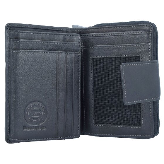 Greenland Nature Zwarte Nappa Portemonnee RFID Leer 9,5 cm