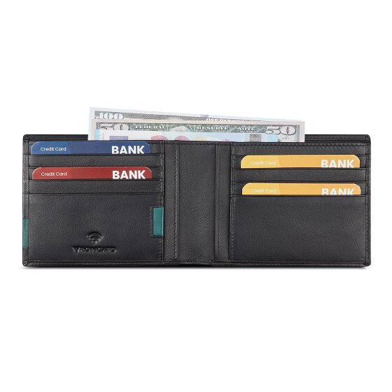 Roncato Monaco Portemonnee RFID-bescherming Leer 12 cm