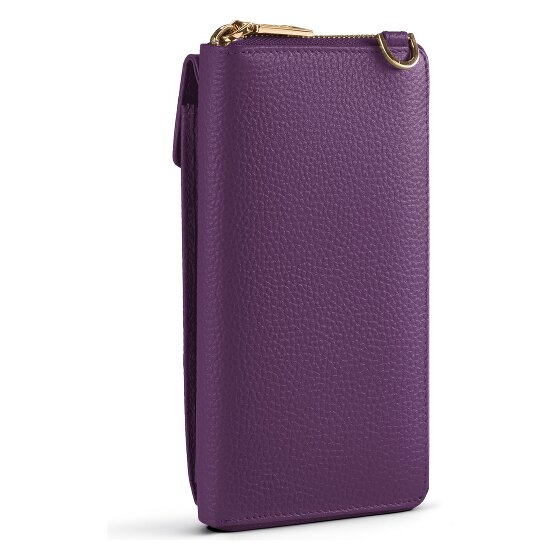 Lazarotti Bologna Leren Zip-Around Portemonnee Mobiel Telefoonhoesje Leer 19 cm