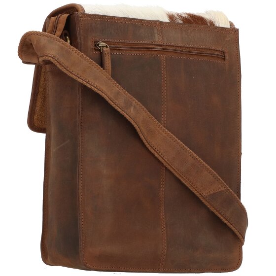 Greenland Nature Natuurlijke combinatie leren schoudertas 25 cm Greenland Nature Natuurlijke combinatie leren schoudertas 25 cm