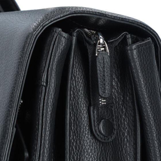 Piquadro Mode Aktetas Leer 41 cm Laptopcompartiment