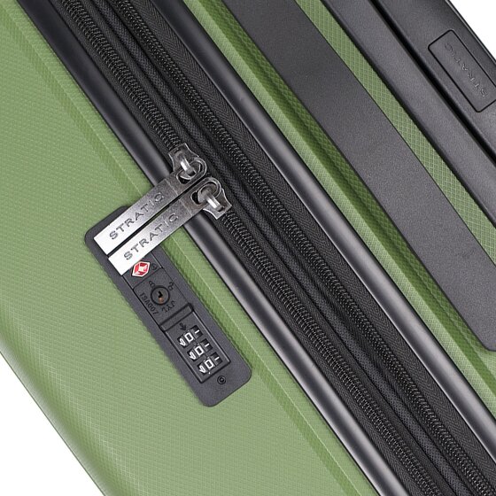 Stratic Bright+ 4 wielen Trolley M 66 cm met uitbreidingsplooi