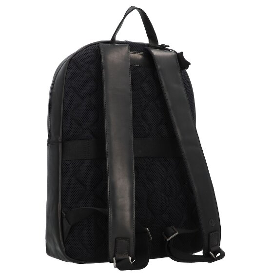 Greenburry Pure Black Dagrugzak Leer 46 cm Laptop compartiment