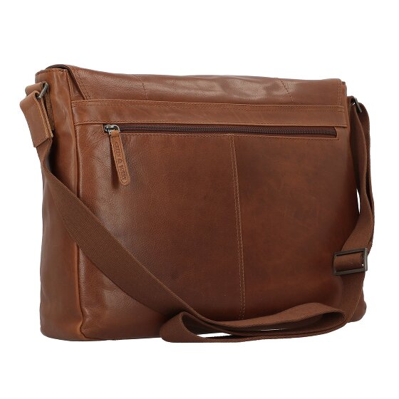 Greenburry Vintage Aktetas Messenger Leer 40 cm Laptop compartiment