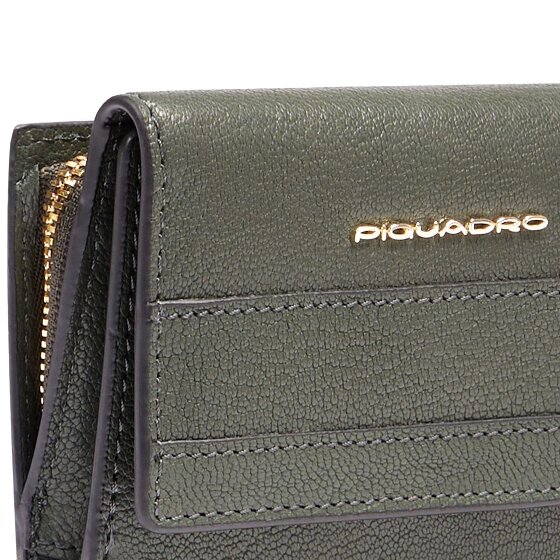 Piquadro Patricia Portemonnee RFID-bescherming Leder 9 cm
