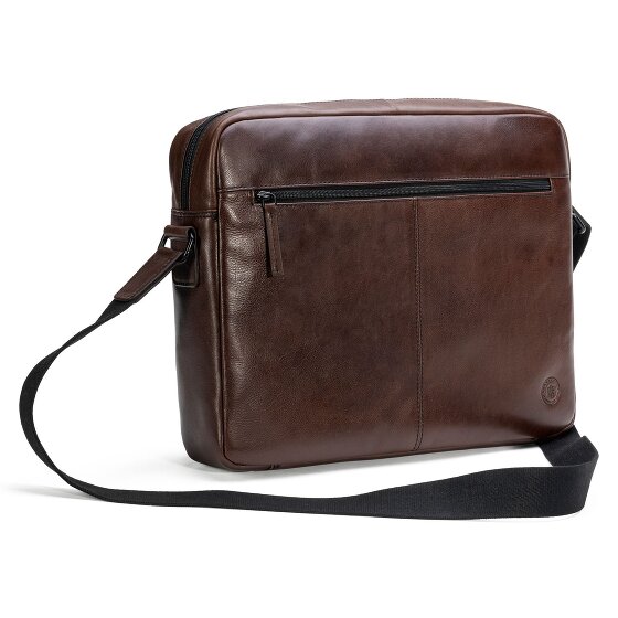 Farmhood Memphis Aktetas Messenger Leer 38 cm Laptop compartiment