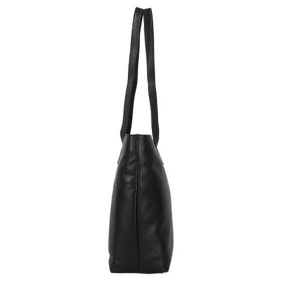 Greenburry Pure Black Shopper Tas Leer 35 cm Laptop compartiment