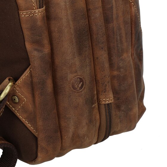 Greenburry Vintage reisrugzak leer 48 cm laptopvak