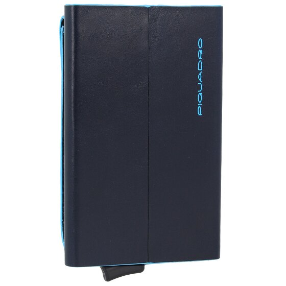 Piquadro Blauw Vierkant Creditcardetui Leer 6 cm