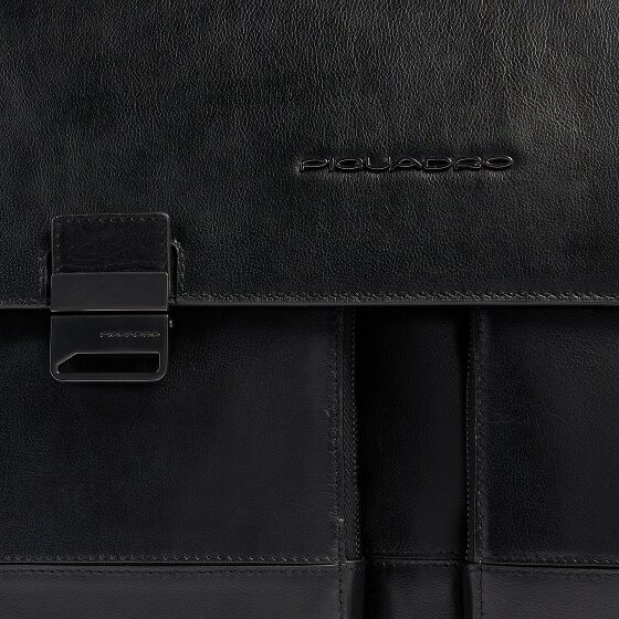 Piquadro Philip Aktetas Messenger Leer 42 cm Laptop compartiment