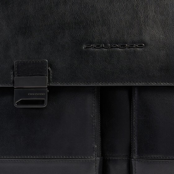 Piquadro Philip Aktetas Messenger Leer 42 cm Laptop compartiment