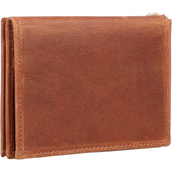 Mika Portemonnee RFID leer 11 cm met geldclip