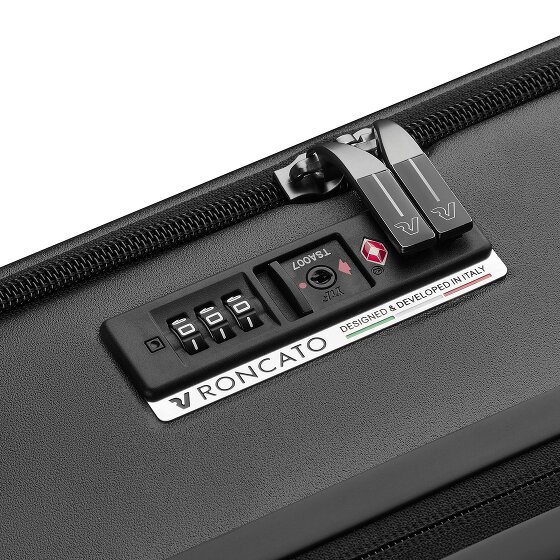 Roncato Florence 4-wiel cabine trolley 55 cm met uitklapbaar laptop compartiment