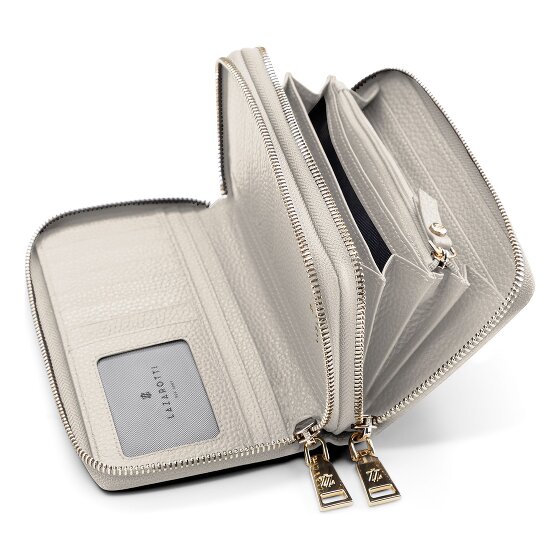 Lazarotti Bologna Leer XL Dubbele Zip-Around Portemonnee RFID Leer 20 cm