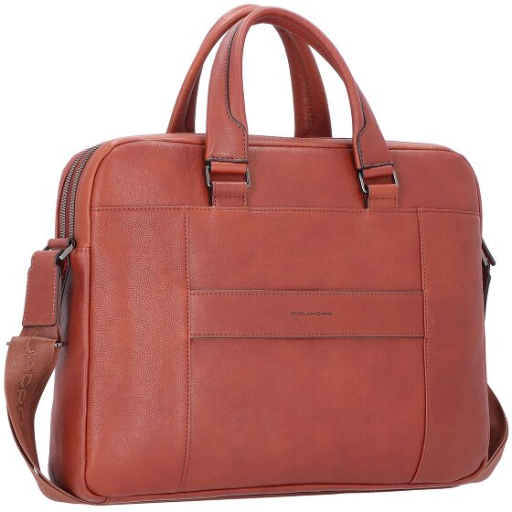 Piquadro Zwarte vierkante aktetas Leer 40 cm