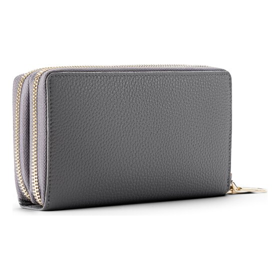 Lazarotti Bologna Leer XL Dubbele Zip-Around Portemonnee RFID Leer 20 cm